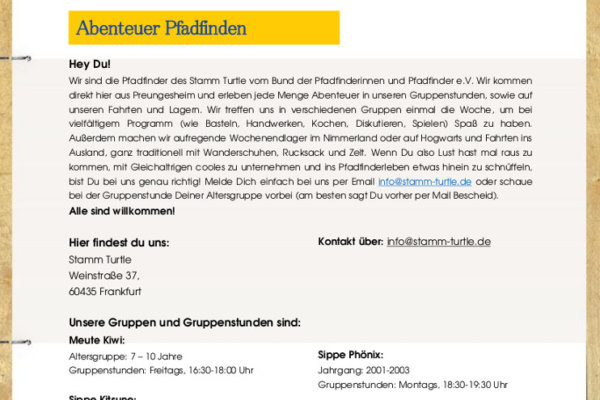 Die Pfadfinder stellen sich vor