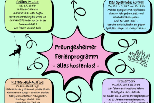 Sommerferien-Programm in Preungesheim